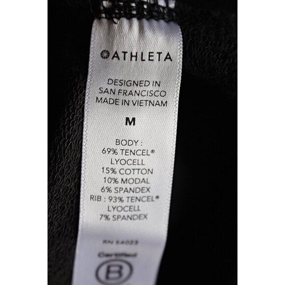 Athleta - Balance Sweatshirt Dress in Black, size Medium. Style 599867. - Picture 12 of 13